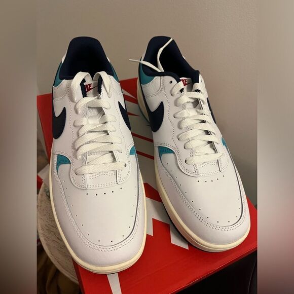 Nike Gamma Air Force Dusty Cactus Trainers White/Blue/Turquoise New in box - Picture 10 of 13